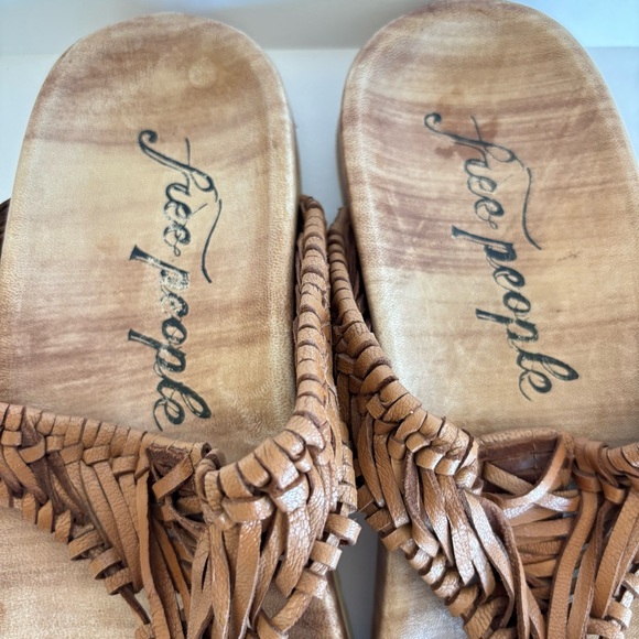 Free People Ivy Tan Handwoven Sandals 37/ 6.5 - Picture 7 of 10